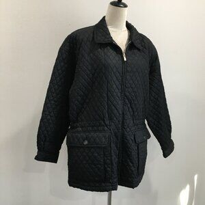 EXPRESS Black Quilted Dolman Sleeve Elbow Patch Jacket
